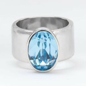 Silver Ring with Blue Gemstone